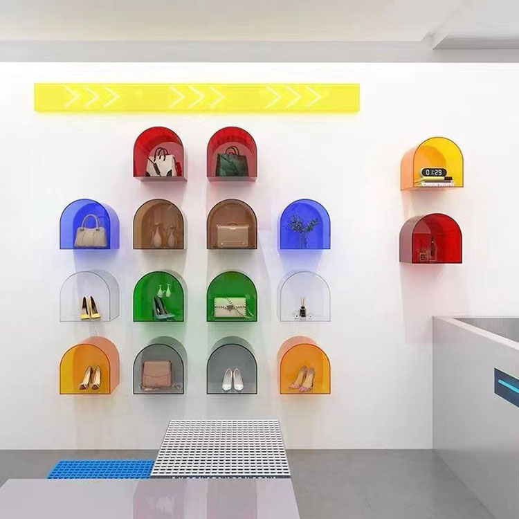 Shoe Box Display - sF-カスタムモダンスタイルアクリルディスプレイラック（あらゆる色）靴＆衣料品店壁掛けバッグラックハンドサンプル収納ボックス #