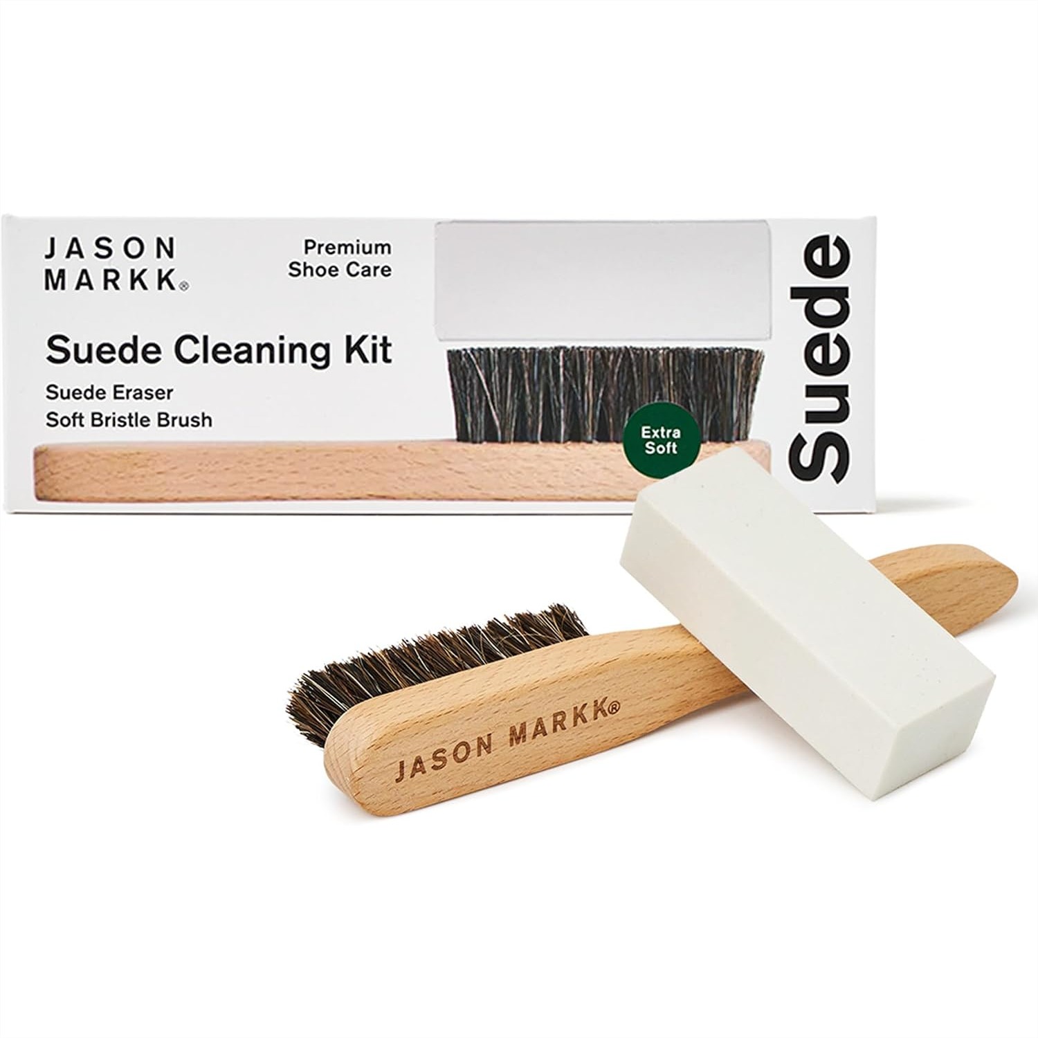 Sneaker Care For Suede - スエード靴用クリーニングキット（ブラシ＆汚れ落とし付き）、革・ヌバック・コットンニット用スニーカーケアセット（2点セット）