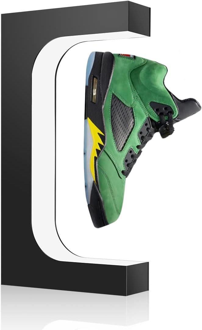 Shoe Box Display - フローティングシューズディスプレイ磁気浮上スニーカースタンド LED ライト付き回転フローティングホルダーラックホリデー誕生日ギフト用