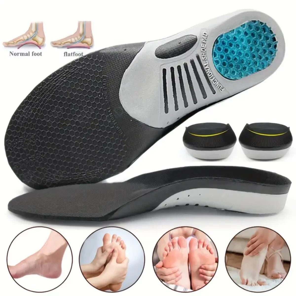 The Sneaker Care - 1ペア整形外科インソール装具フラットフットヘルスソールパッド靴用挿入アーチサポートパッド足足筋膜炎