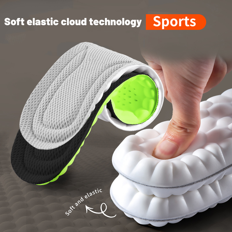 The Sneaker Care - 1 ペアのメモリーフォームインソール靴用男性女性ナノ抗菌マッサージスポーツインソール足整形外科ケア靴底パッド