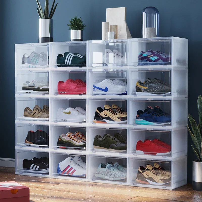 Shoe Box Display - ポータブルアクリルプラスチックディスプレイスニーカーシューズ収納ボックス透明ボックス