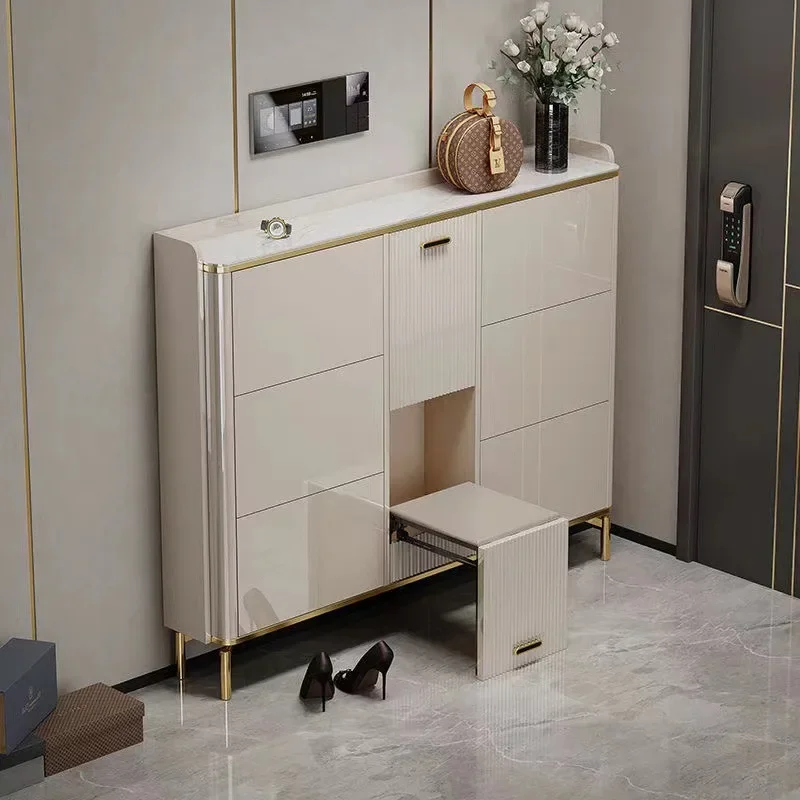 Shoe Box Display - エントランスホール靴ラックボックススタンド食器棚ホルダー省スペース靴キャビネットデスク陳列棚ポルタザパトス家庭用家具