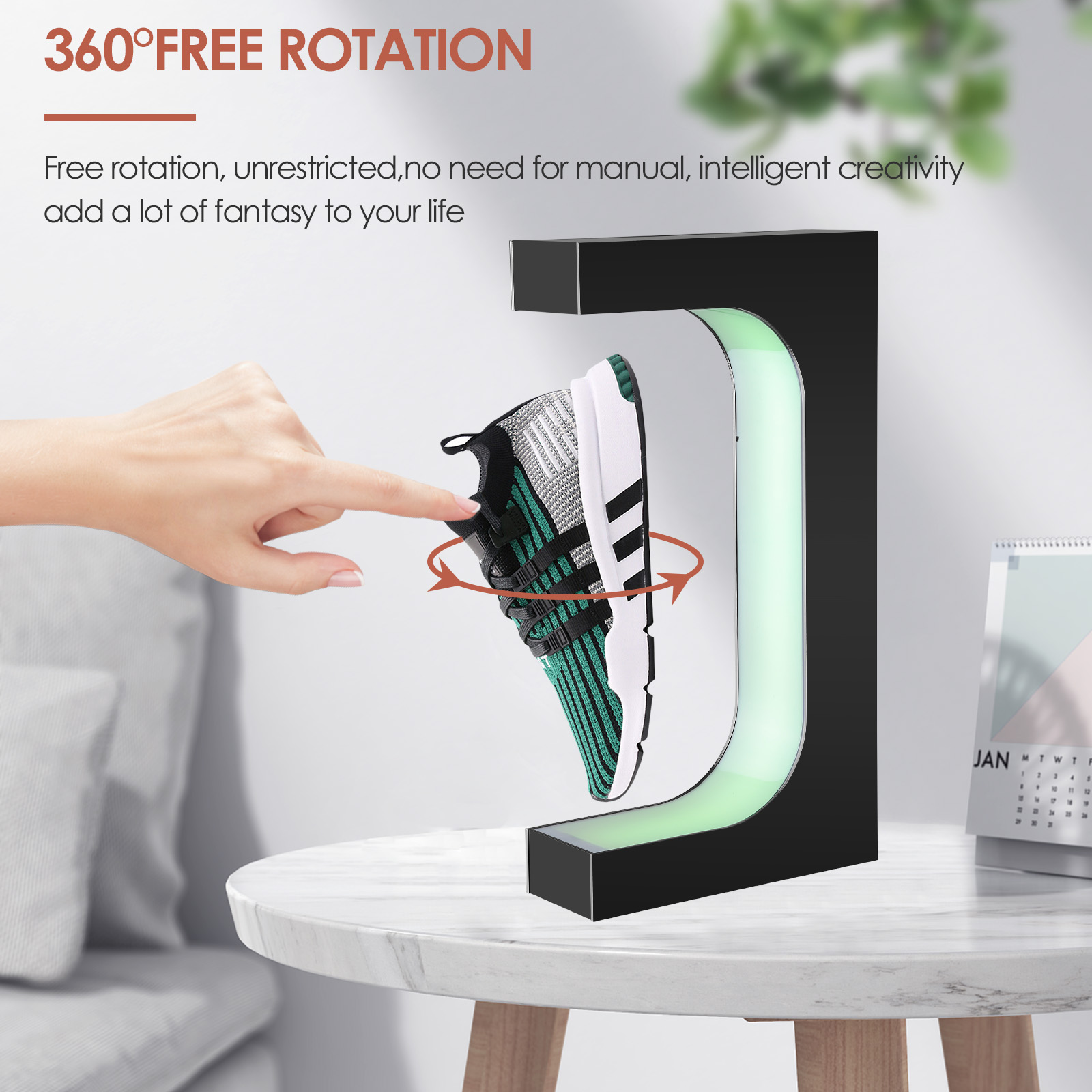 フローティングシューズディスプレイ磁気浮上スニーカースタンド - Shoe Box Display のレビューと価格
