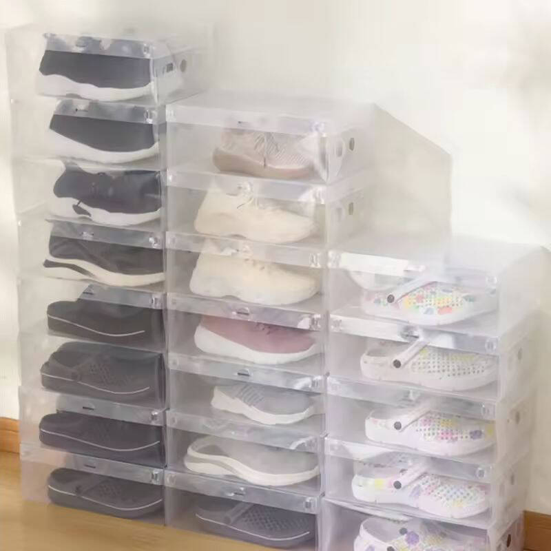 ポータブルシューズボックス 3個/6個/12個/24個 折り - Shoe Box Display のレビューと価格
