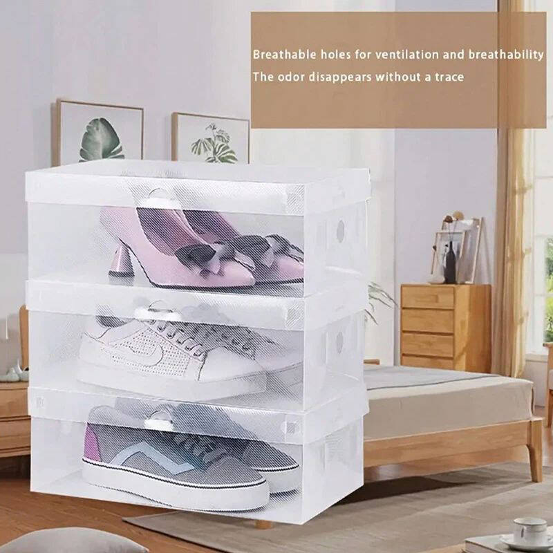 ポータブルシューズボックス 3個/6個/12個/24個 折り - Shoe Box Display のレビューと価格