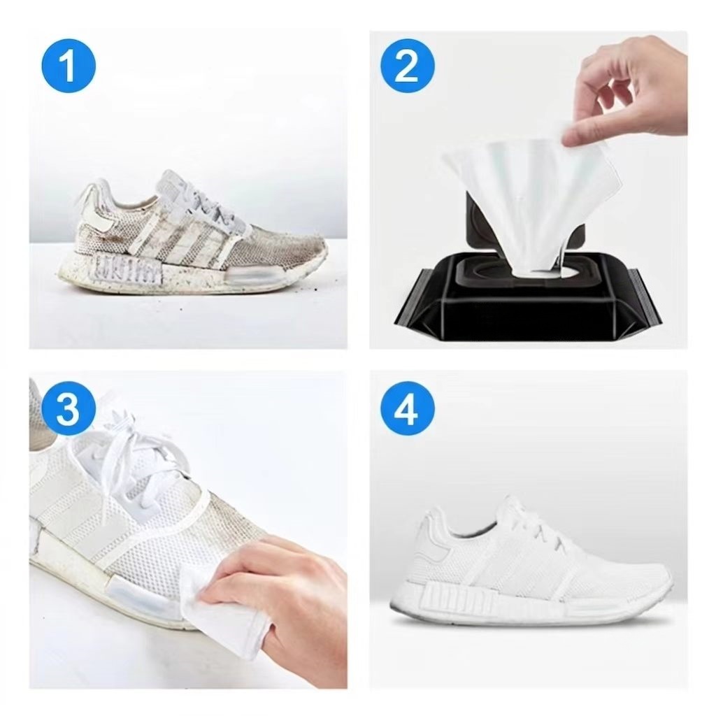 使い捨てスニーカークリーニングワイプ 12枚入りまたは30枚 - The Sneaker Care のレビューと価格