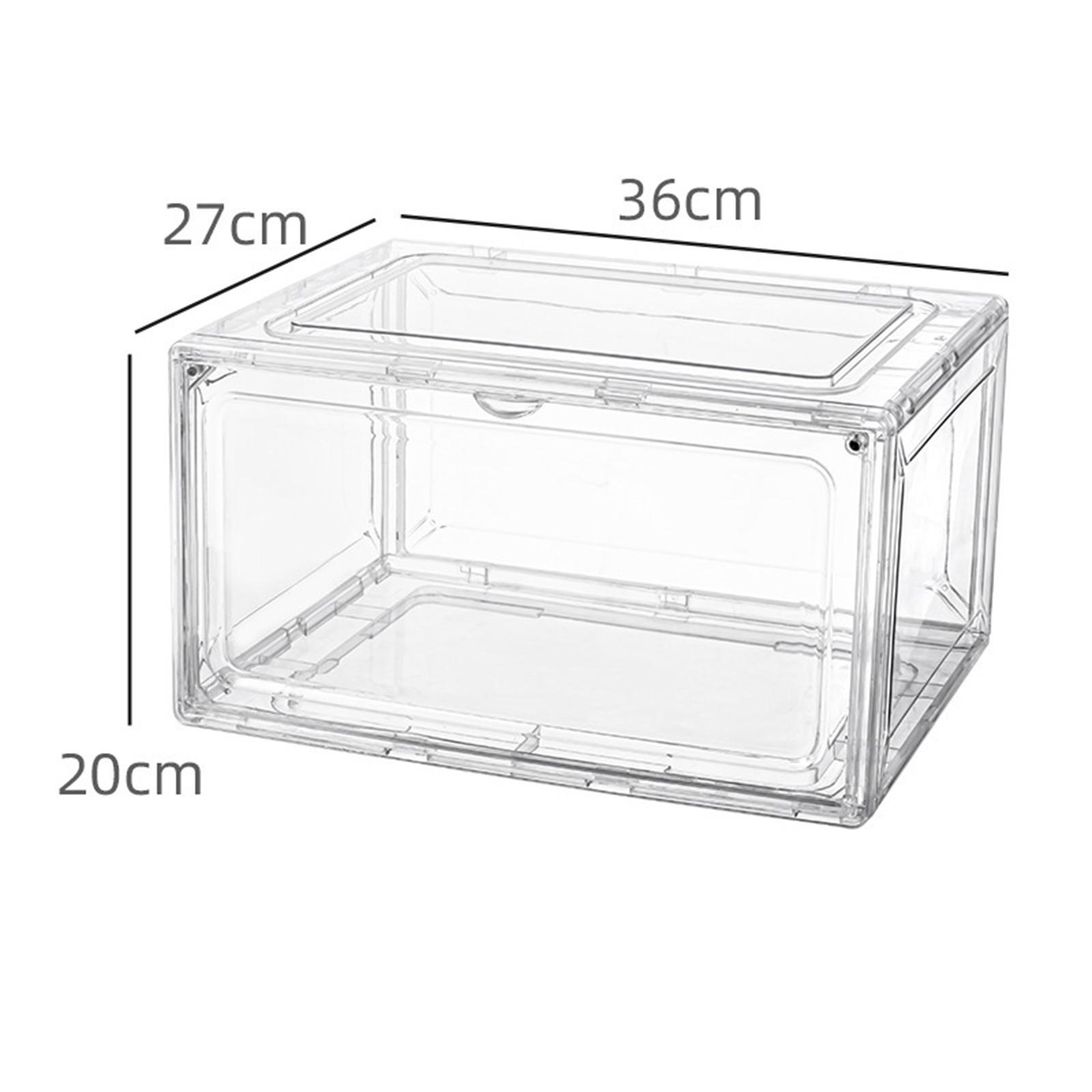 透明なブーツ＆シューズ収納ボックスホルダー、引き出し式ディス - Shoe Box Display のレビューと価格