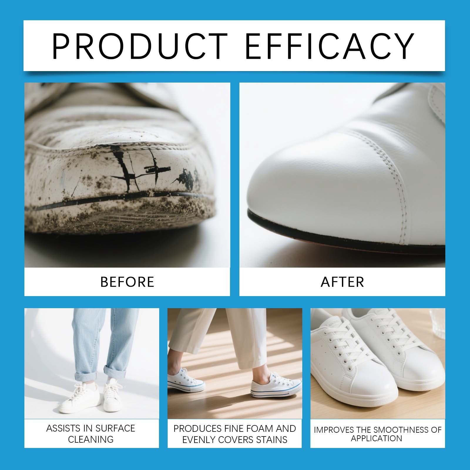 白い靴用クリーナークリーム スニーカーの汚れ落とし 水なしク - Sneaker Care Products のレビューと価格