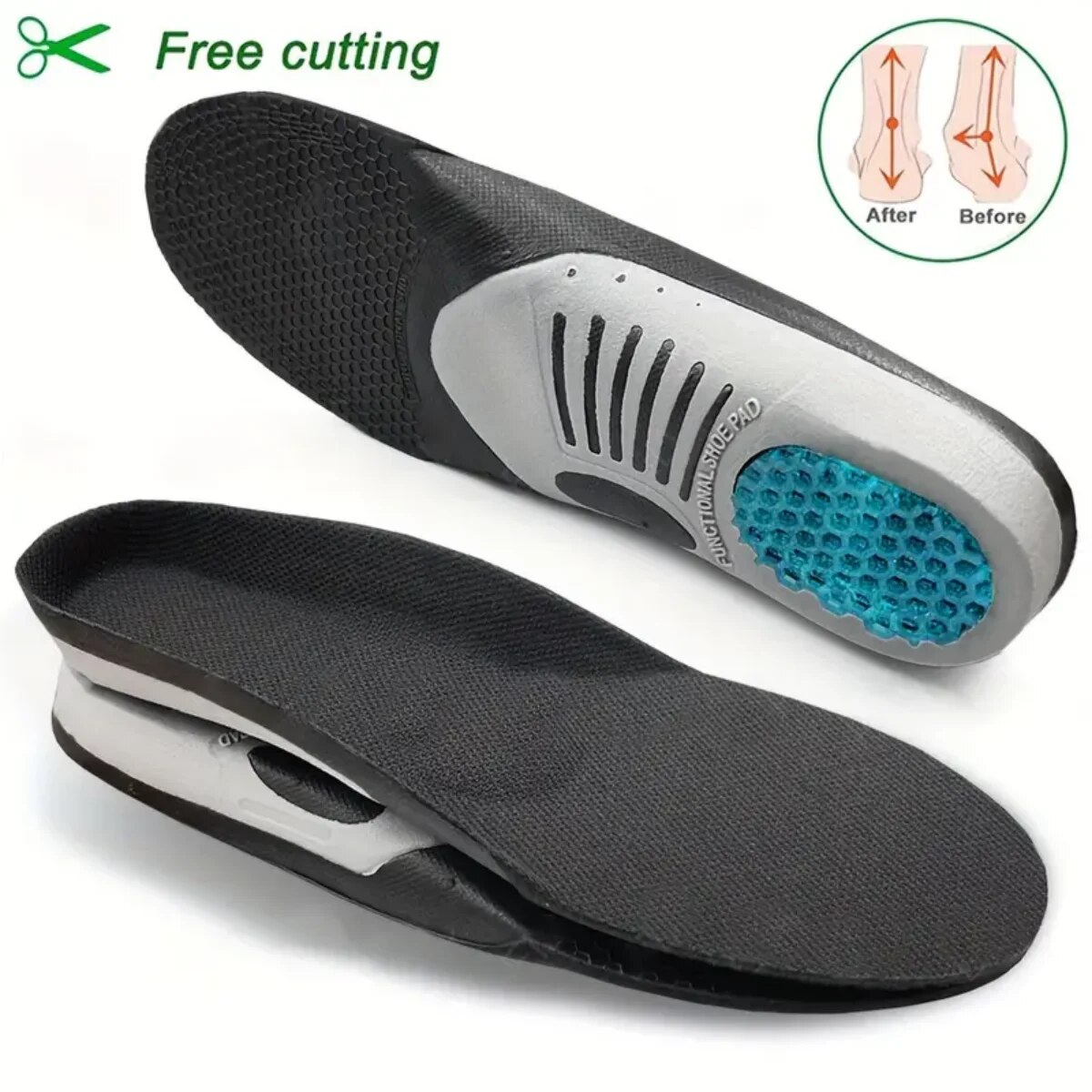 1ペア整形外科インソール装具フラットフットヘルスソールパッド - The Sneaker Care のレビューと価格