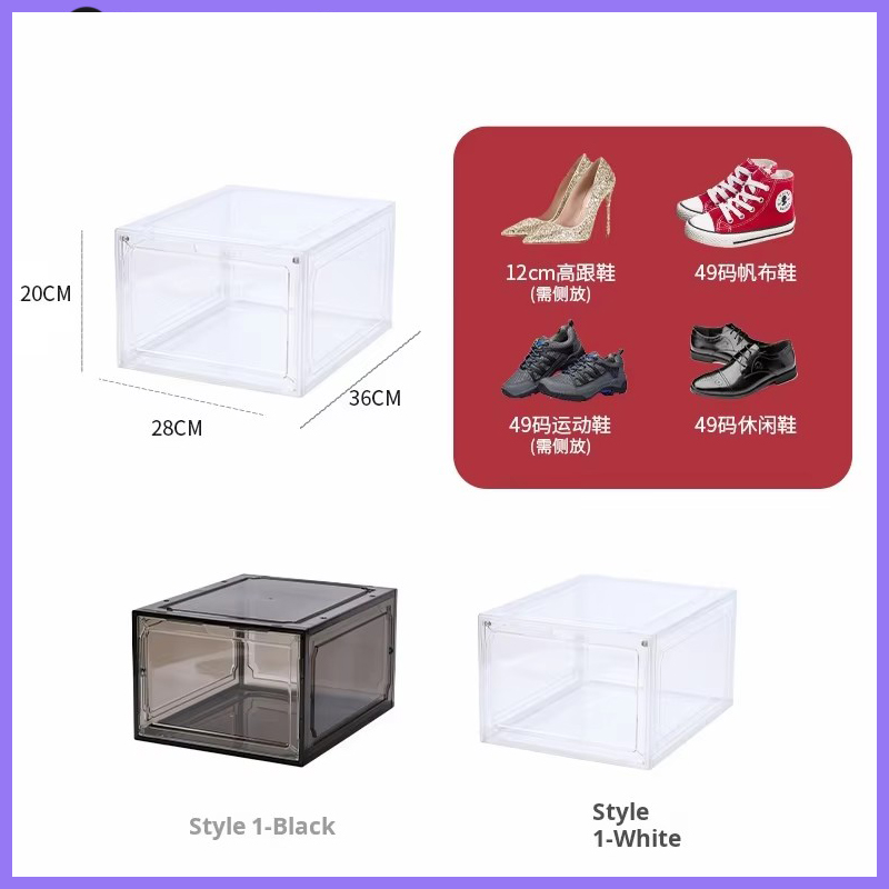 透明アクリル靴箱,プラスチックディスプレイ,ハイトップ靴壁ア - Shoe Box Display のレビューと価格