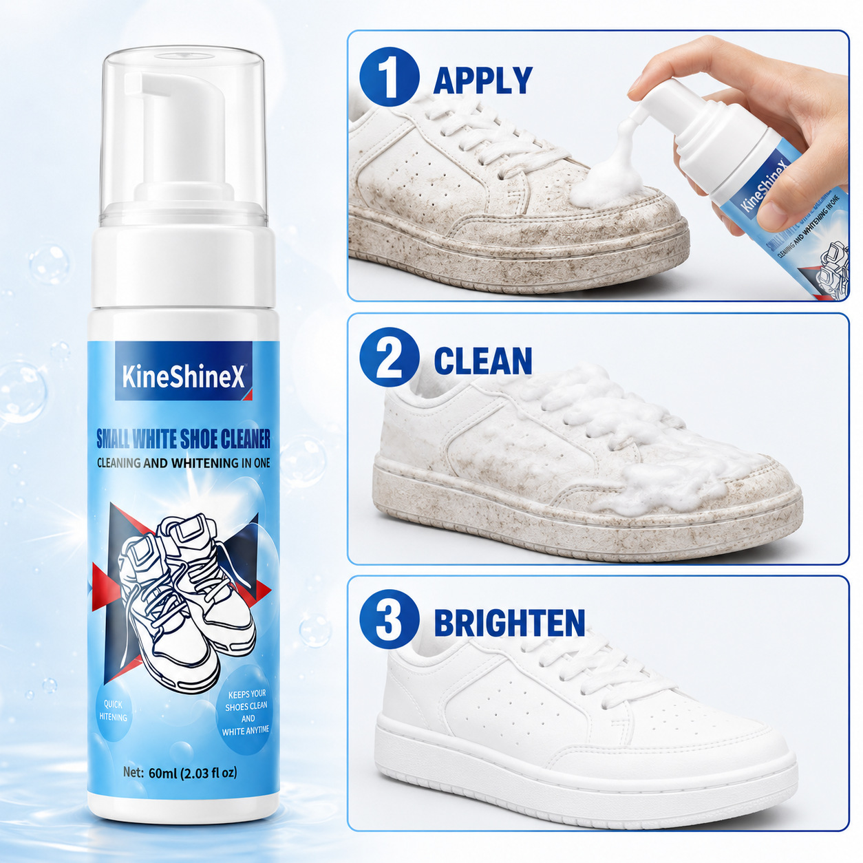 ギヘン靴クリーナーキット、水を使わない泡状靴クリーナー、靴ブ - The Sneaker Care のレビューと価格